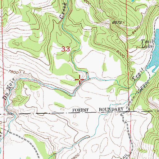 Topographic Map of Trail Creek, WY