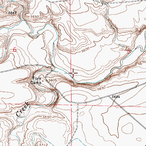 Topographic Map of Trail Creek, WY