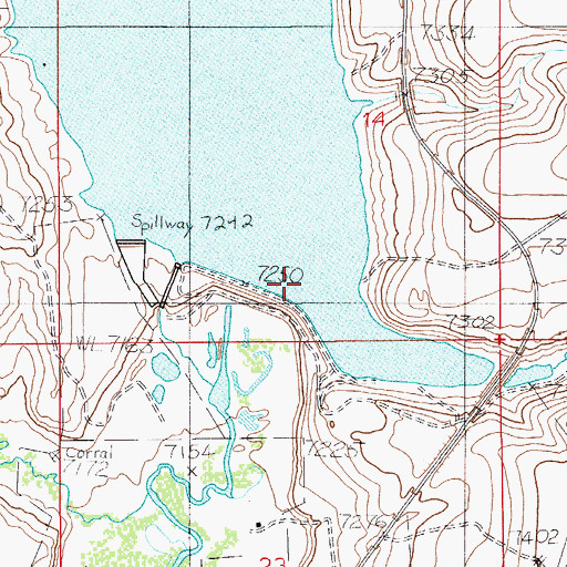 Topographic Map of Trail Creek, WY