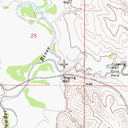 Topographic Map of Trail Creek, WY