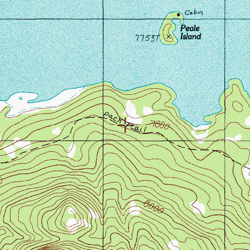 Topographic Map of Trail Creek Trail, WY