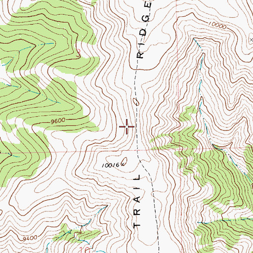 Topographic Map of Trail Ridge, WY
