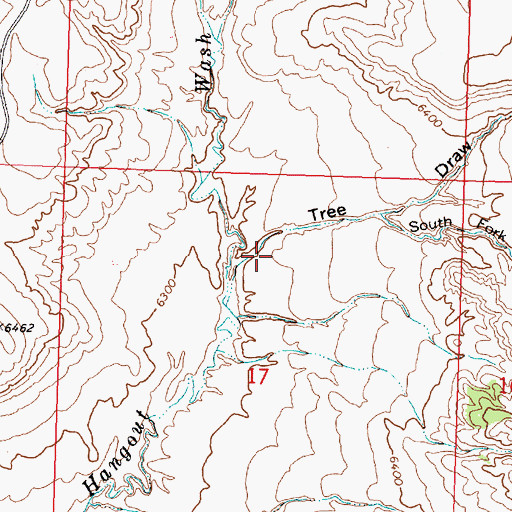 Topographic Map of Tree Draw, WY