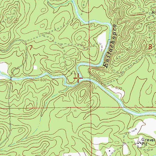 Topographic Map of Enitachopco Creek, AL