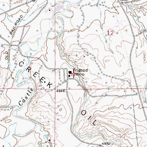 Topographic Map of Trigood Camp, WY