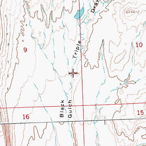 Topographic Map of Triple Draw, WY