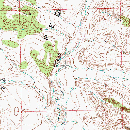 Topographic Map of Trough Draw, WY