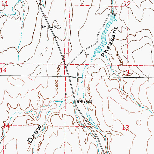 Topographic Map of Truk Draw, WY