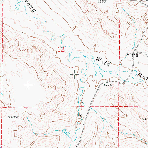 Topographic Map of Truman Draw, WY