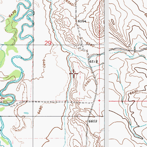 Topographic Map of Tunnel Ditch, WY