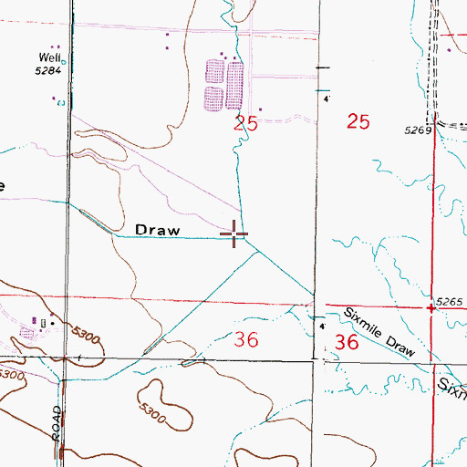 Topographic Map of Twelvemile Draw, WY