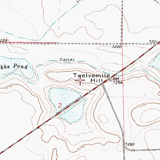 Topographic Map of Twelvemile Hill, WY