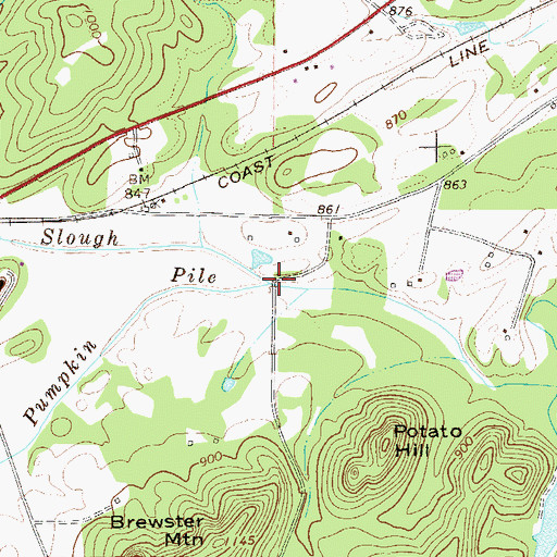 Topographic Map of Esom Slough, AL