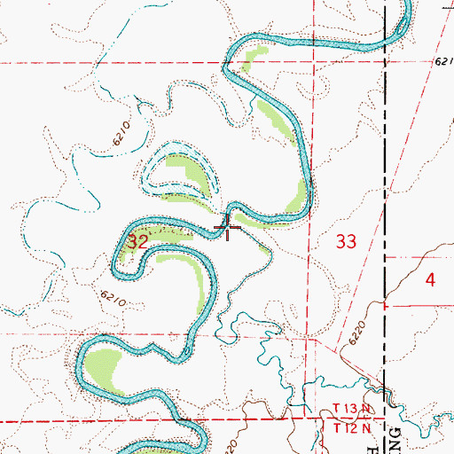 Topographic Map of Twin Creek, WY