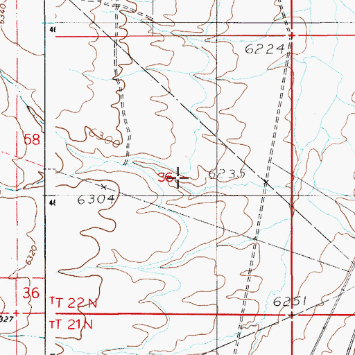 Topographic Map of Twin Creek Ditch, WY
