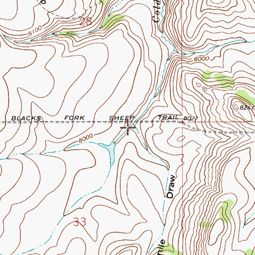 Topographic Map of Twomile Draw, WY