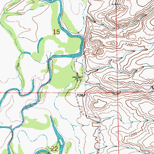 Topographic Map of Tyler Draw, WY