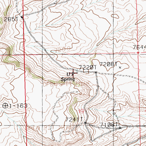 Topographic Map of UP Spring, WY