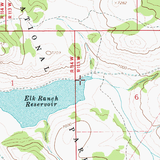 Topographic Map of Uhl Draw, WY