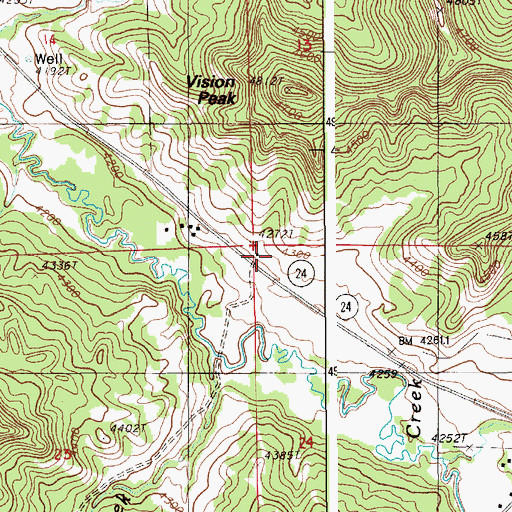 Topographic Map of Upper Beaver Creek School, WY