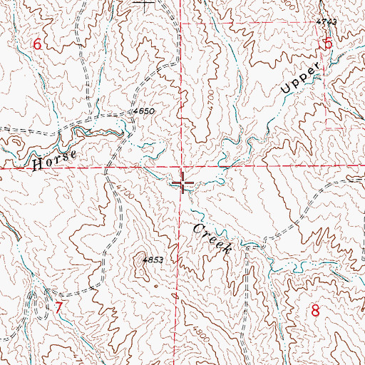 Topographic Map of Upper Bushnell Draw, WY