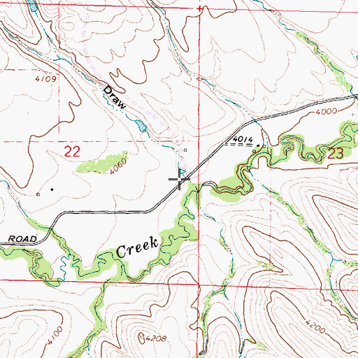 Topographic Map of Valley Draw, WY