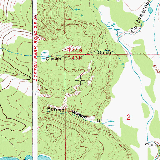 Topographic Map of Valley Trail, WY