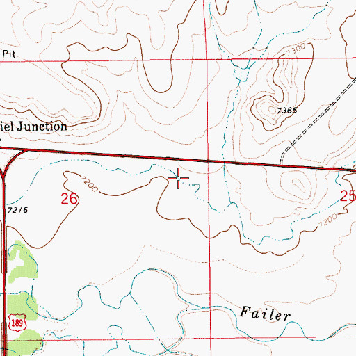 Topographic Map of Van Ditch, WY
