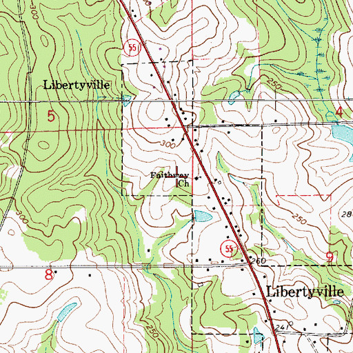 Topographic Map of Faithway Church, AL