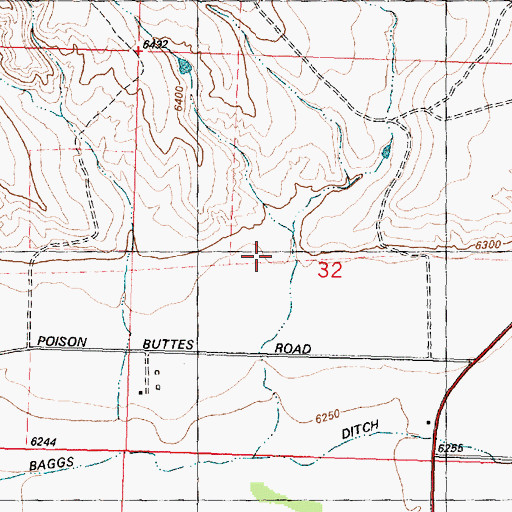 Topographic Map of Van Fleet Draw, WY