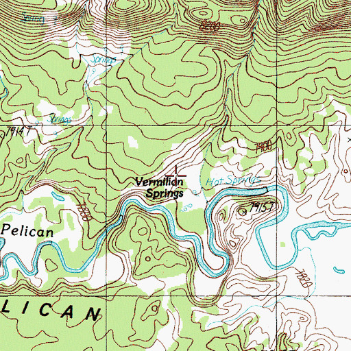 Topographic Map of Vermilion Springs, WY