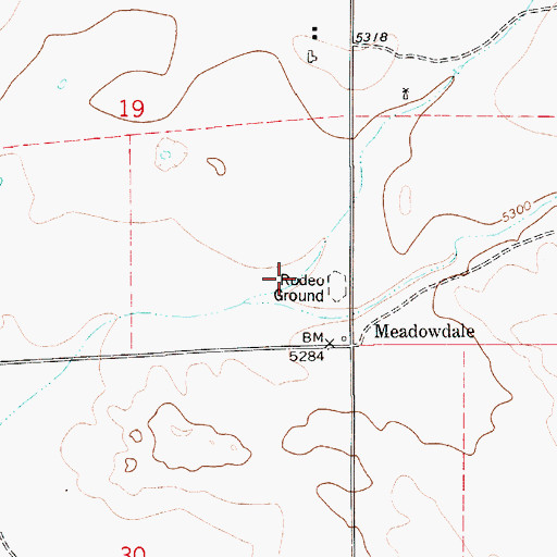Topographic Map of Vincent Draw, WY