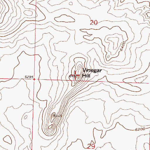 Topographic Map of Vinegar Hill, WY