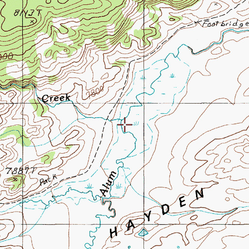 Topographic Map of Violet Creek, WY