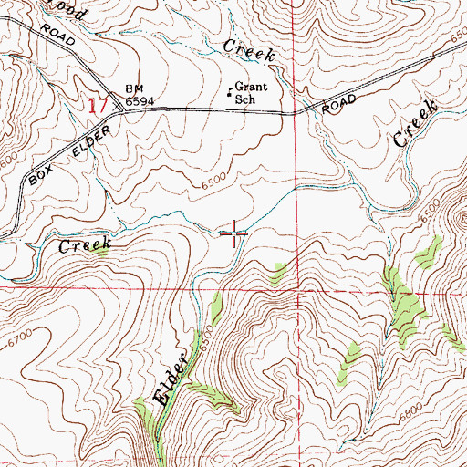 Topographic Map of Virden Creek, WY