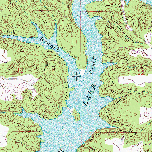 Topographic Map of Farley Branch, AL