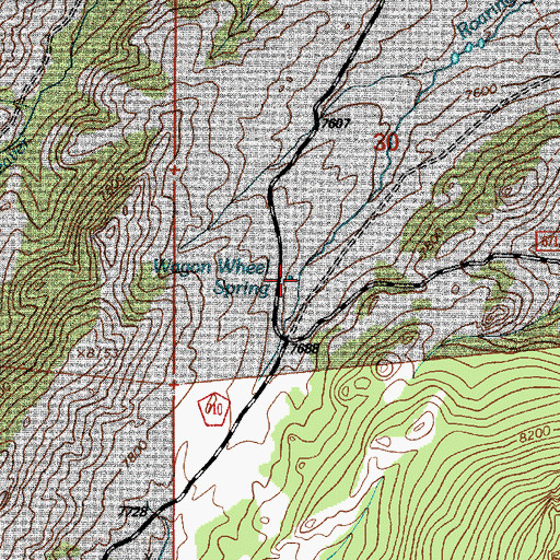 Topographic Map of Wagon Wheel Spring, WY