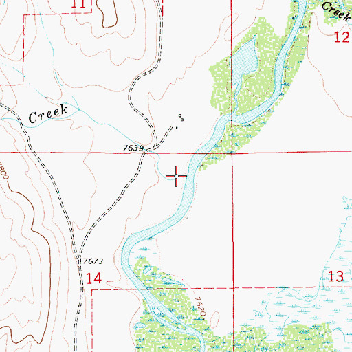 Topographic Map of Wagonfeur Creek, WY