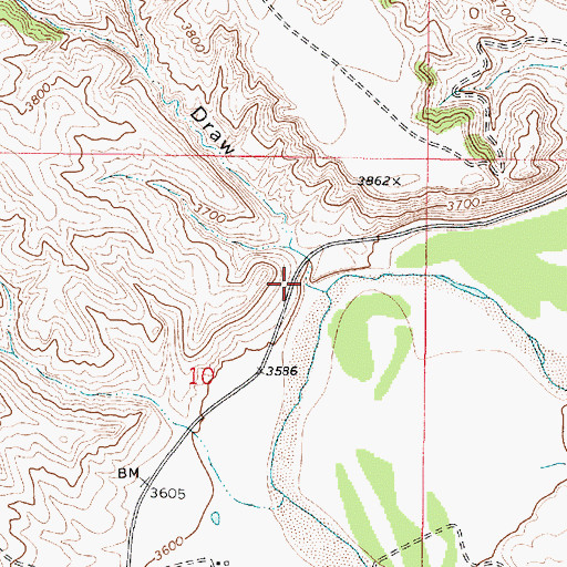 Topographic Map of Waisner Draw, WY