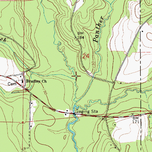 Topographic Map of Fish Trap Branch, AL