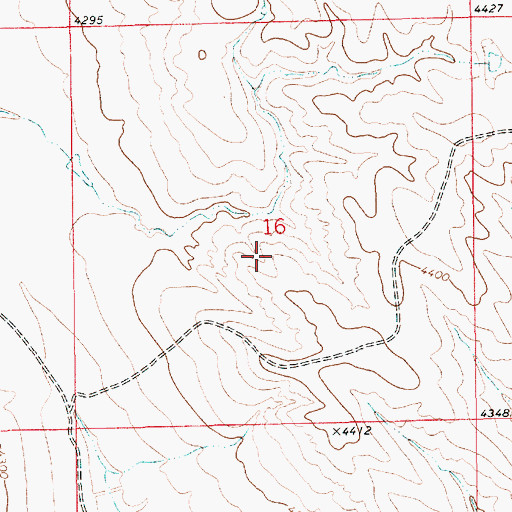 Topographic Map of Walker Canyon, WY