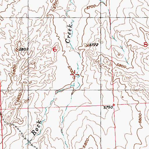 Topographic Map of Walker Draw, WY