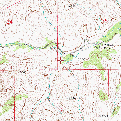 Topographic Map of Black Rock Canyon, AZ