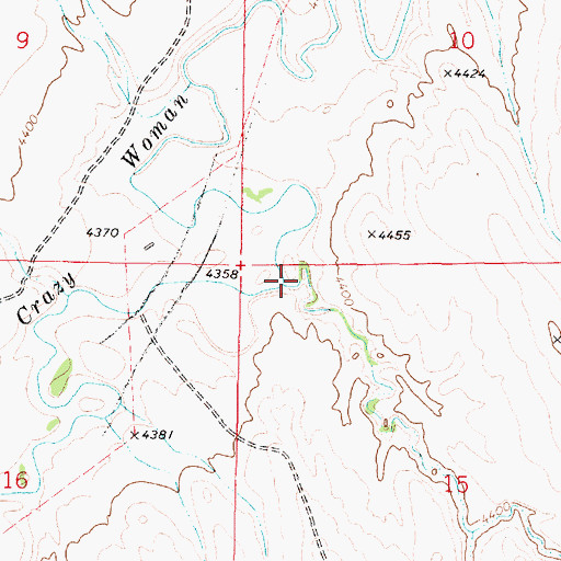 Topographic Map of Walker Draw, WY
