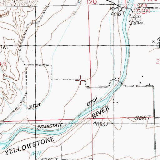 Topographic Map of Walker Ranch, WY