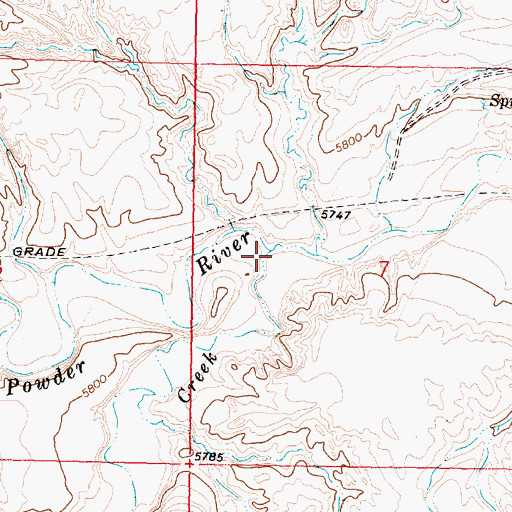 Topographic Map of Wallace Creek, WY