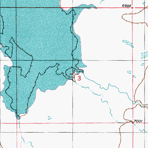 Topographic Map of Wallrock Creek, WY