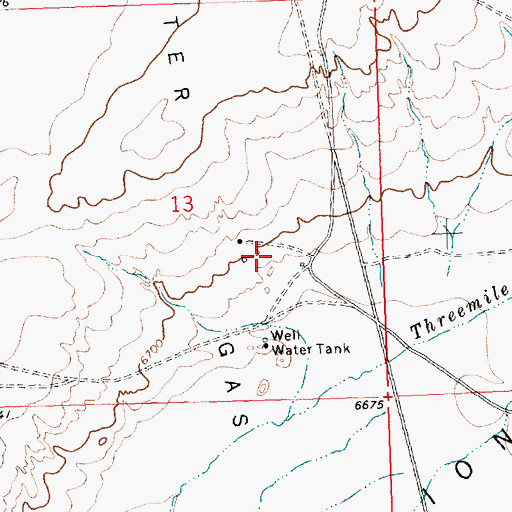 Topographic Map of Wamsutter Gas Field, WY