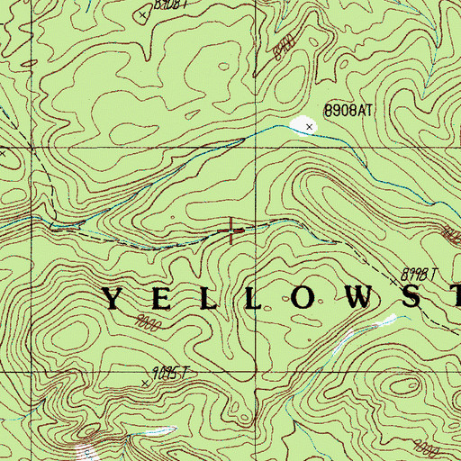 Topographic Map of Wapiti Lake Trail, WY