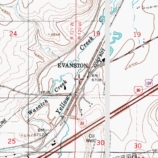 Topographic Map of Wasatch Creek, WY